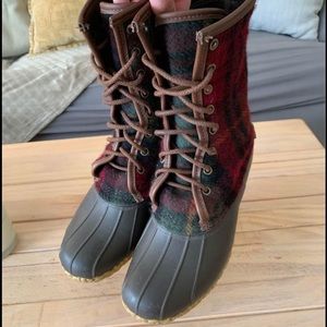 L. L. Bean plaid boots
